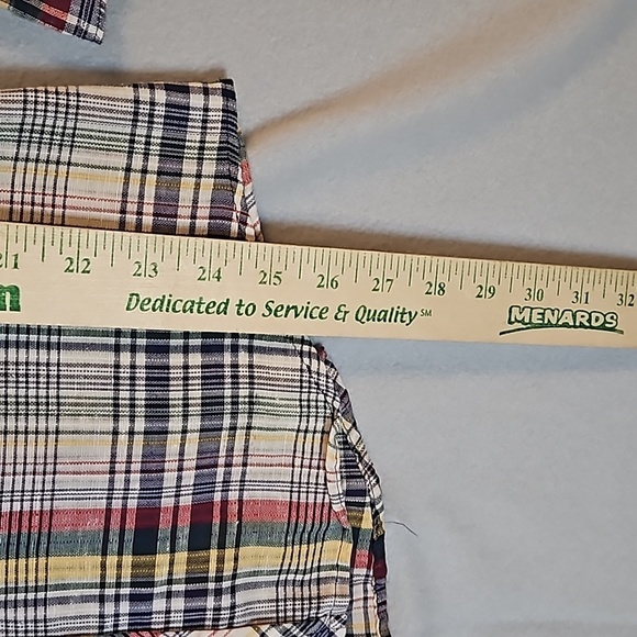 Vintage H.I.S Western Pearl Snap Shirt  sz M Plaid with  Cream accent yoke and - Picture 8 of 11